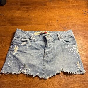 Chic Light Blue Denim Mini Skirt